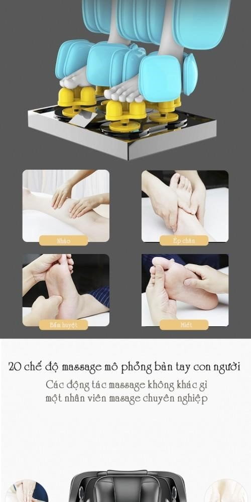 20 chế độ massage ghế massage OKINAWA NO 700