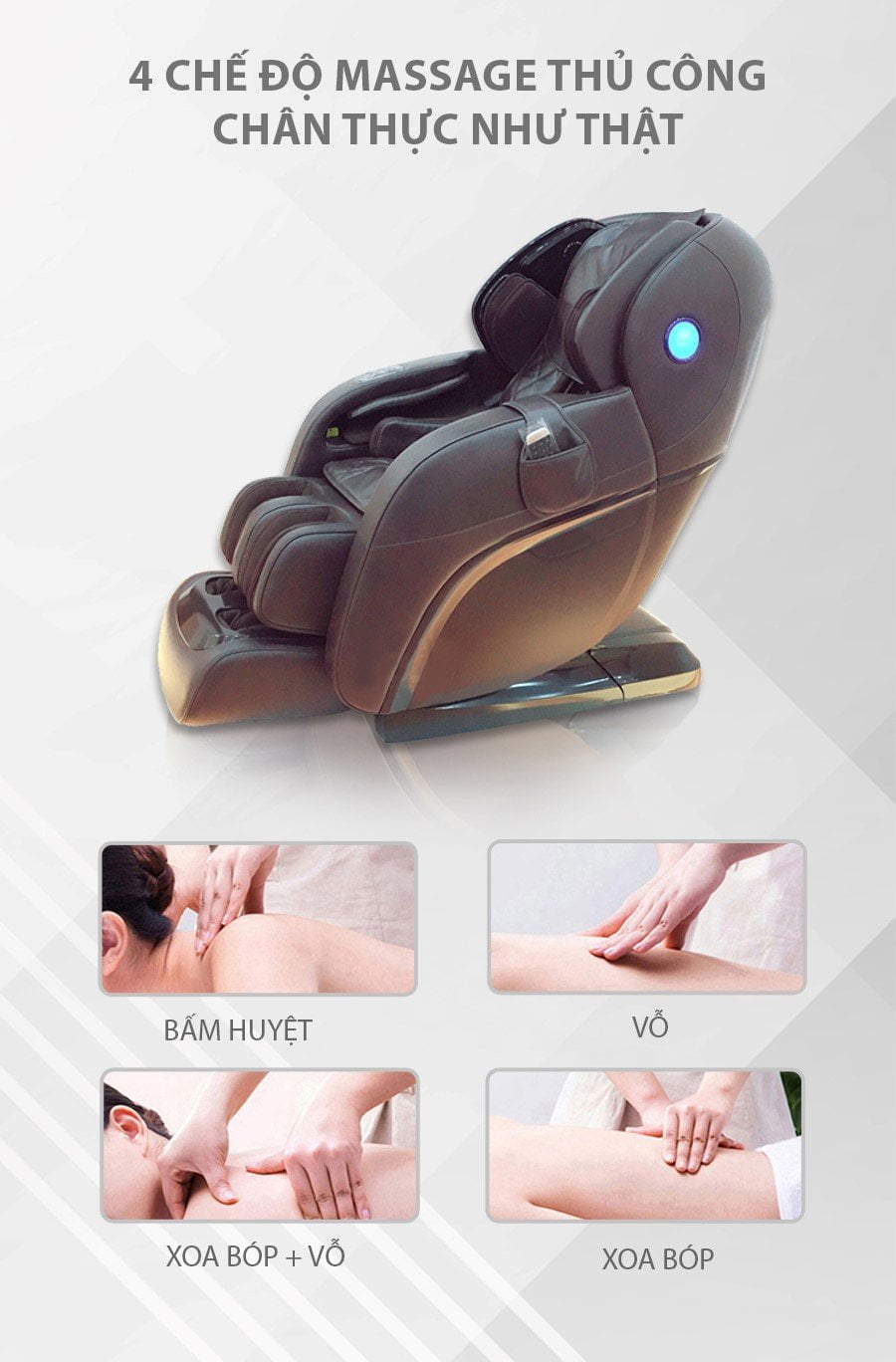 Bi lăn 4D và túi khí massage ghế massage OKINAWA JS 999