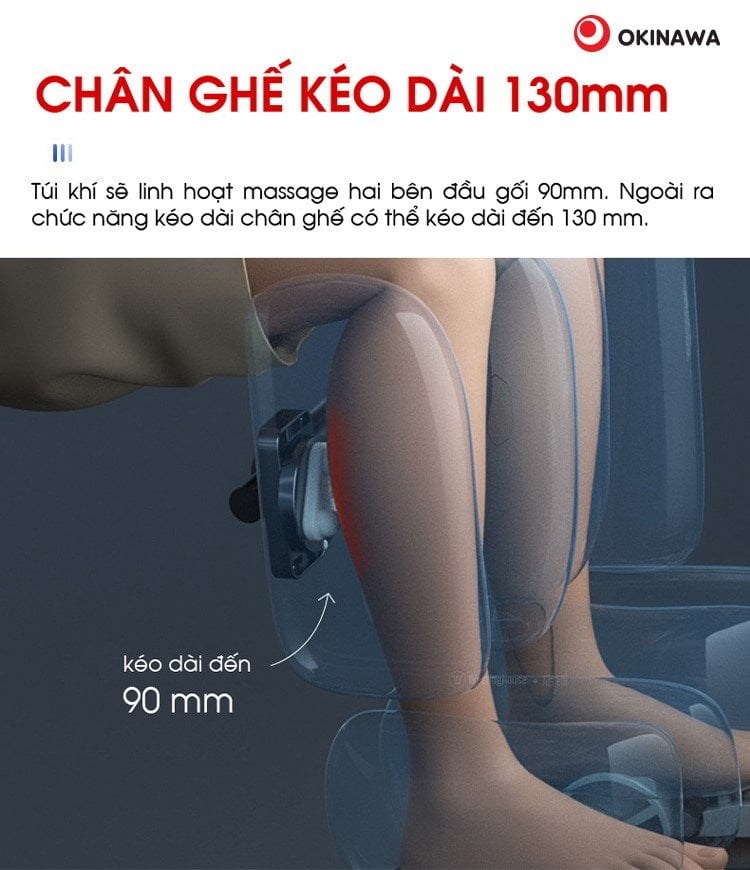 Ghế massage S-801 chân ghế kéo giãn