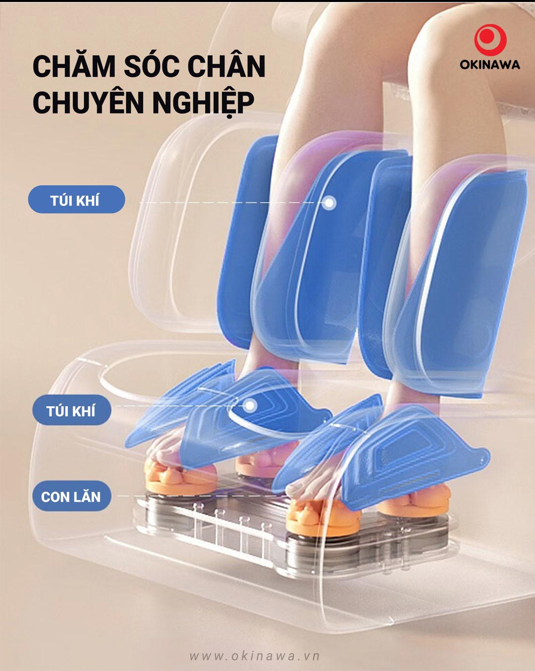 Massage chân ghế massage OKINAWA OS - 326