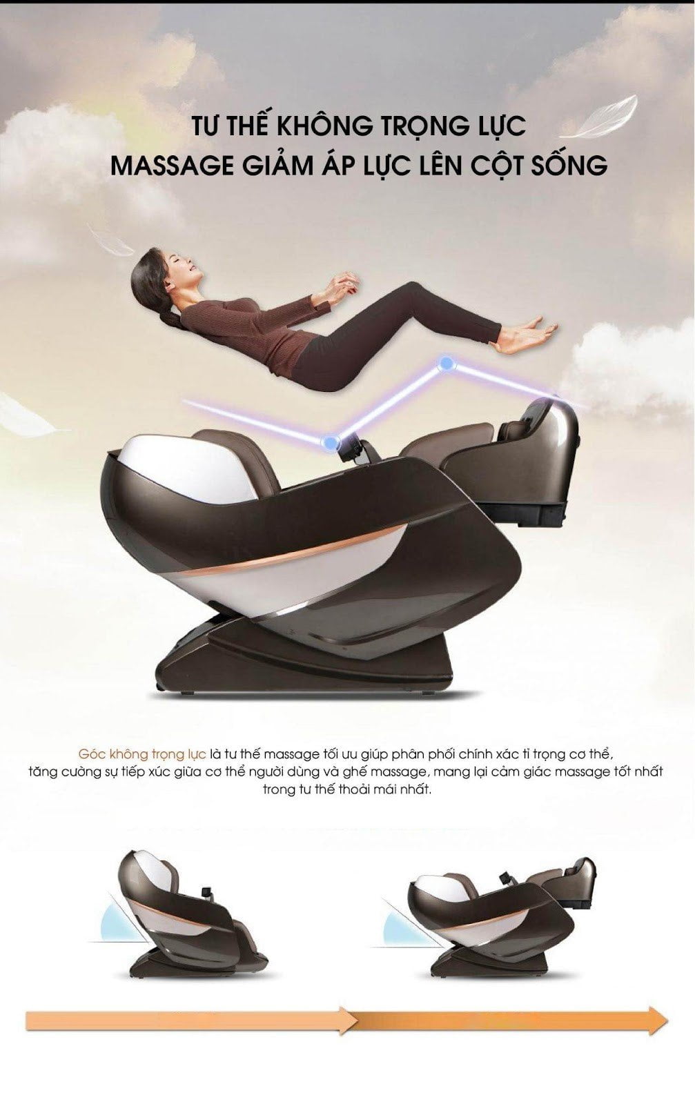 Chế độ không trọng lực ghế massage OKINAWA OS 9000 ( BLACK )