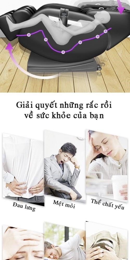Chế độ ngã ghế massage OKINAWA NO 968