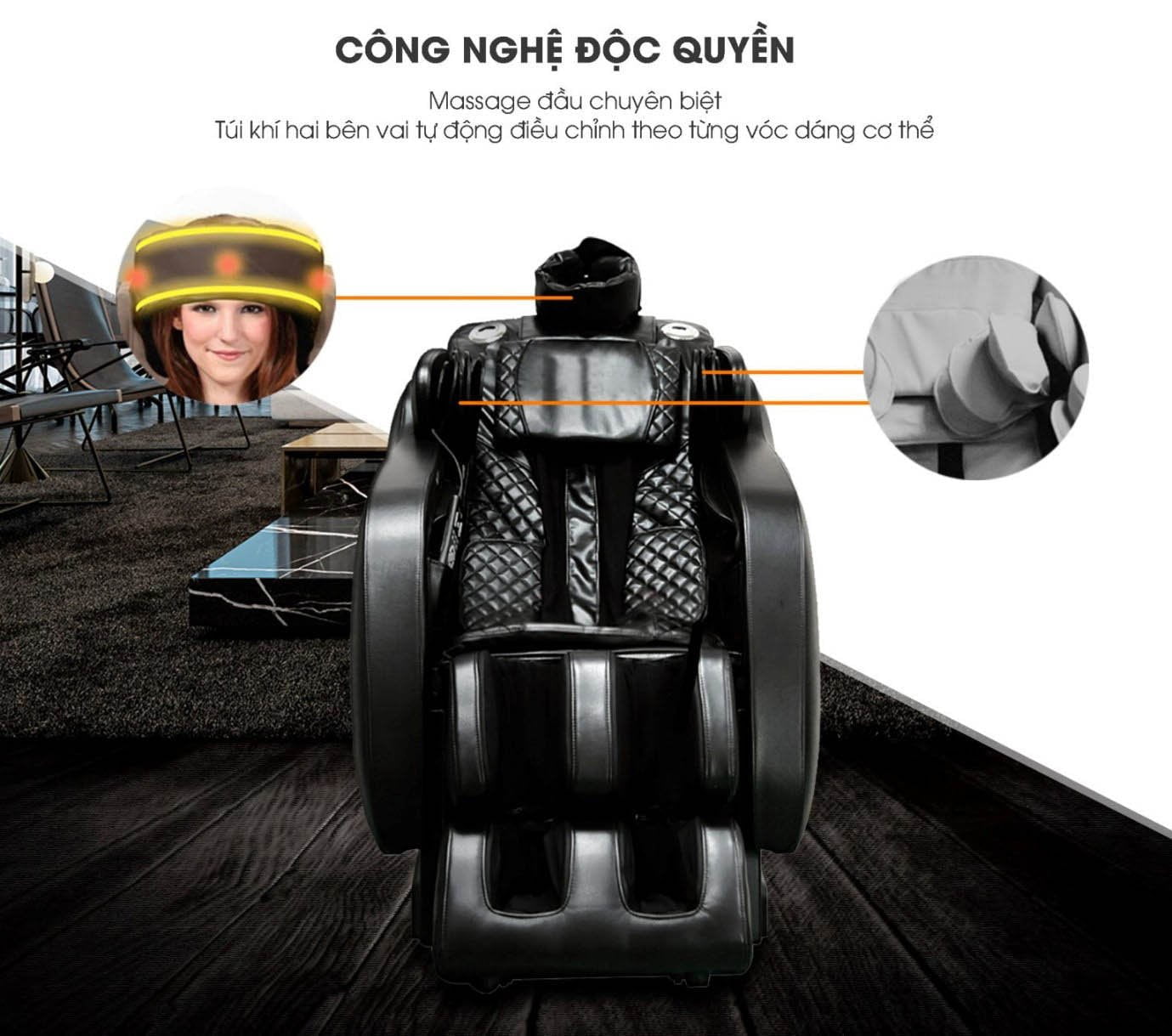 Công nghệ độc quyền ghế massage OKINAWA JS 800