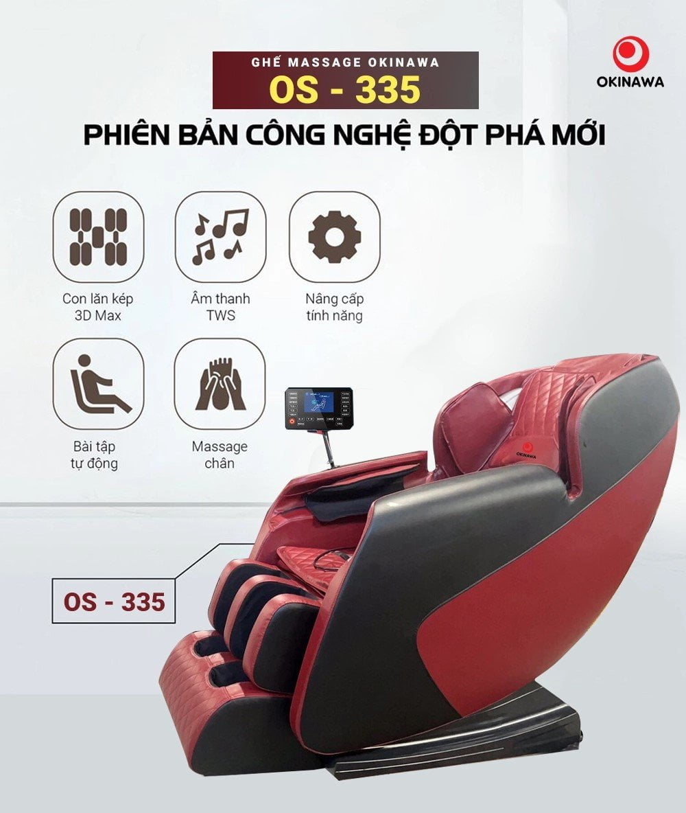 Công nghệ mới ghế massage OKINAWA OS - 335