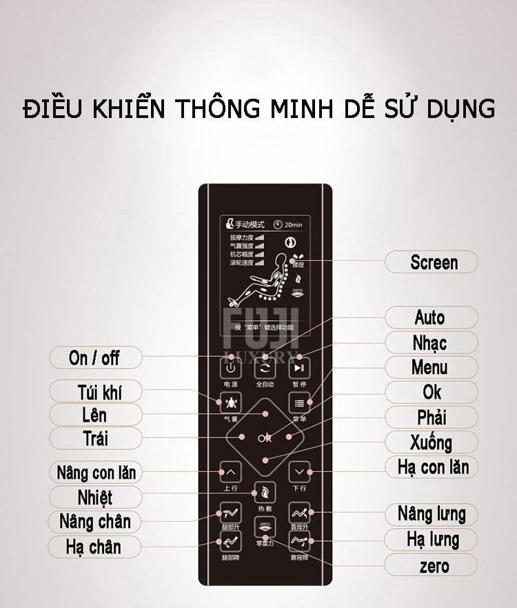 Điều khiển cầm tay thông minh ghế massage OKINAWA JS 07