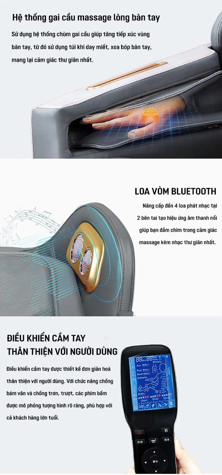 Điều khiển ghế massage OKINAWA HOZIRON A-601