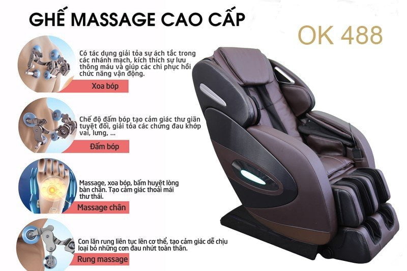 Động tác massage ghế massage OKINAWA JS 488