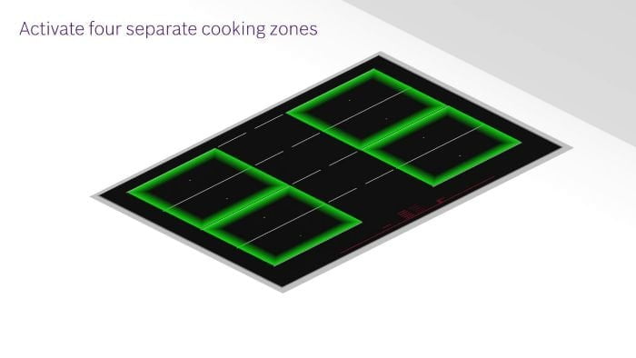 Tính năng Extended FlexInduction Zone của Bếp từ Bosch PXY875KW1E