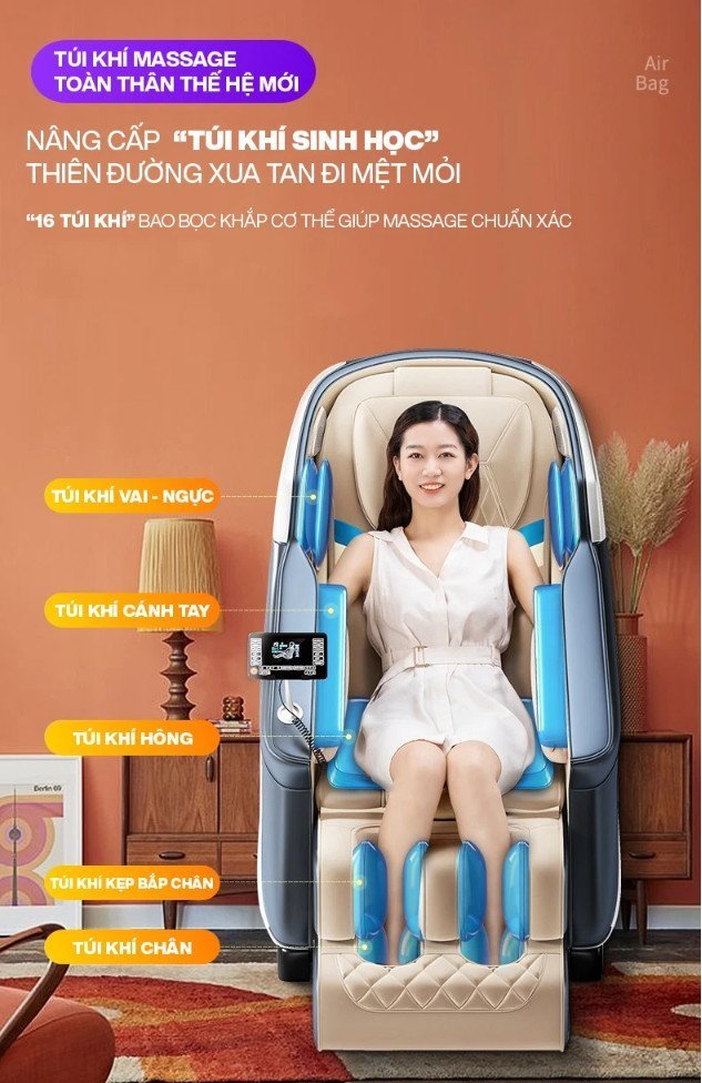 Hệ thống túi khí ghế massage INOCHI IH - 207