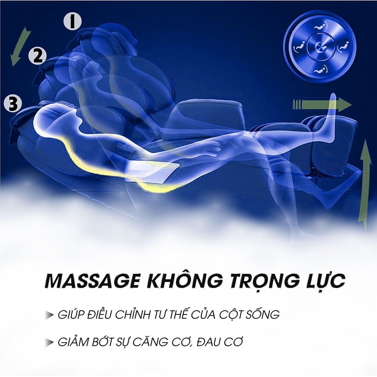 Chế độ không trọng lực ghế massage OKINAWA 103G