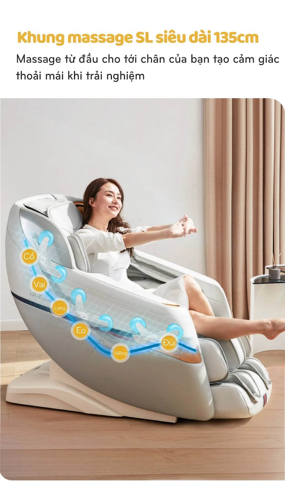 Khung ray ghế massage OKINAWA OS - 4500