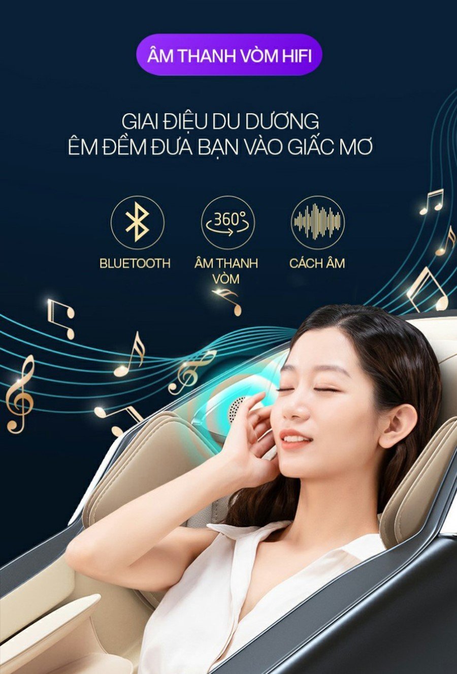 Kết nối bluetooth ghế massage OKINAWA OS - 550