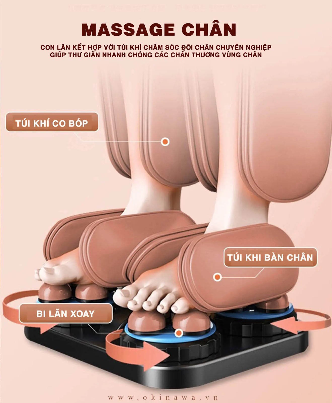 Massage chân ghế massage OKINAWA OS - 121