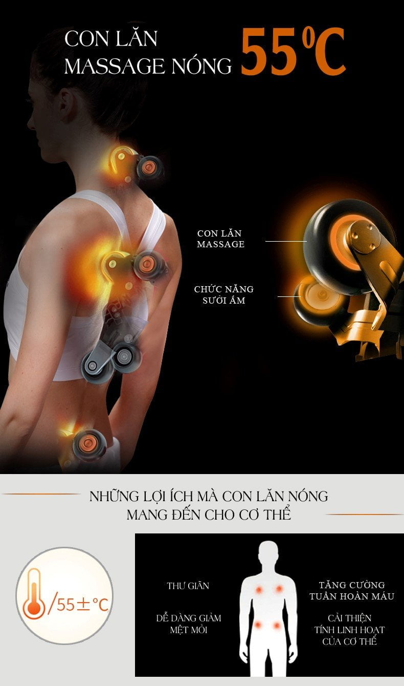 Massage nóng ghế massage OKINAWA JS 1000