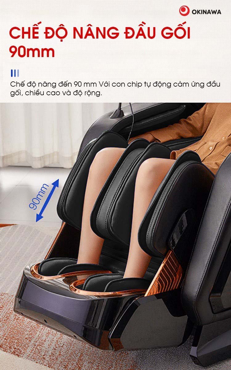 Ghế massage S-801 chế độ nâng đầu gối