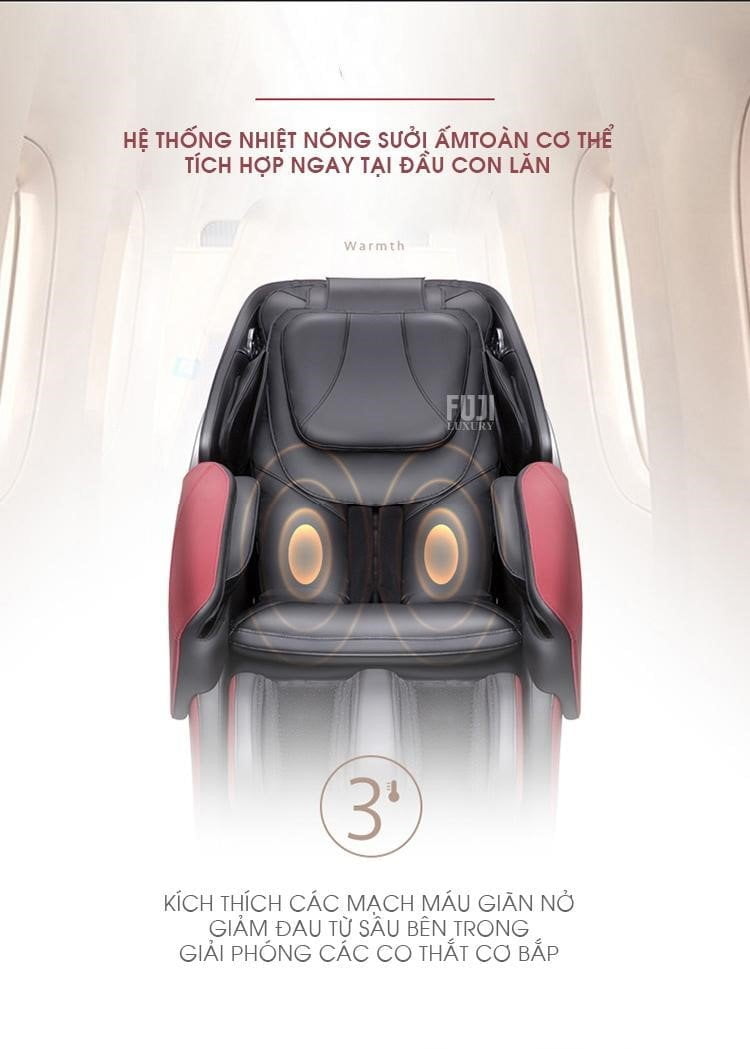 Công nghệ sưởi ấm ghế massage OKINAWA JS 46