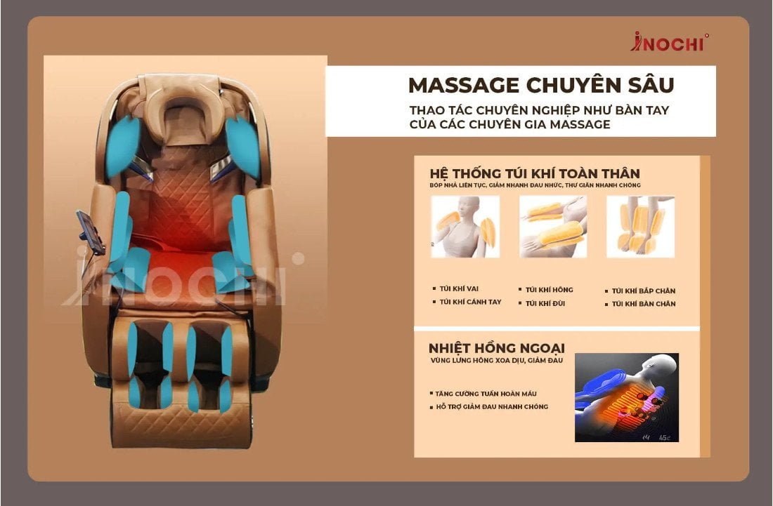 Nhiệt hồng ngoại ghế massage INOCHI IH 202