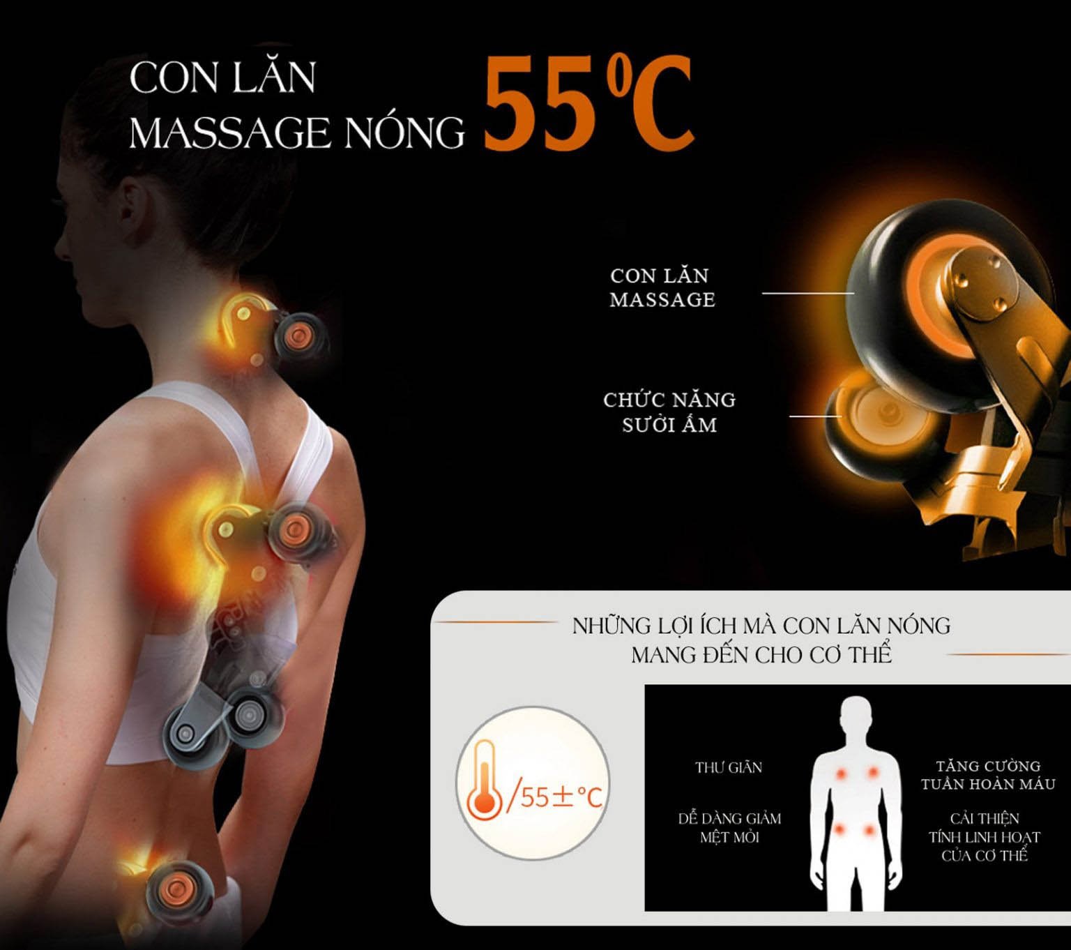 Massage nóng ghế massage OKINAWA JS 800