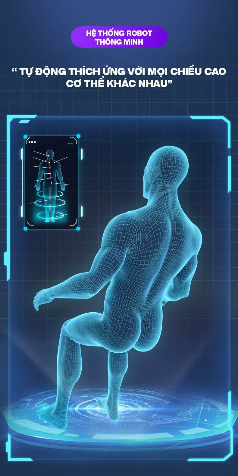 Chế độ scan body ghế massage OKINAWA OS - 204