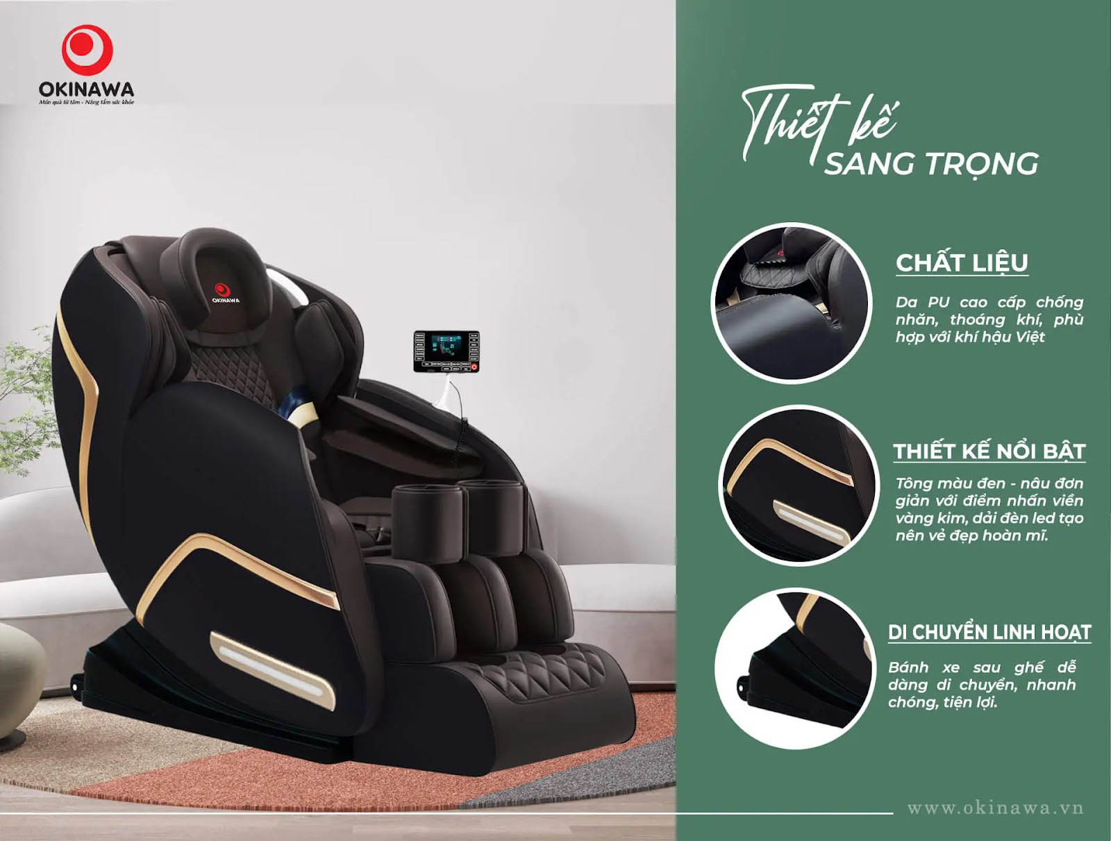 Thiết kế ghế massage OKINAWA OS - 611