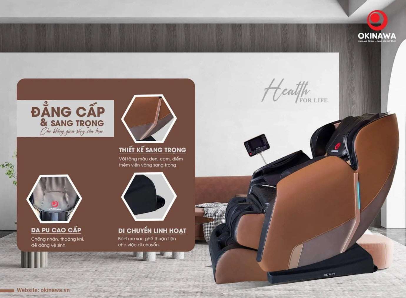 Thiết kế ghế massage OKINAWA OS - 702