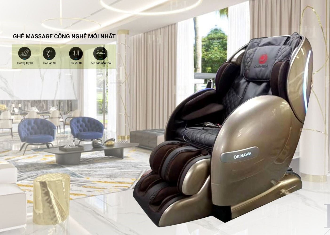 Thiết kế ghế massage OKINAWA OS 9500