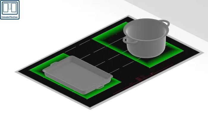Tính năng Extended FlexInduction Zone tiện lợi