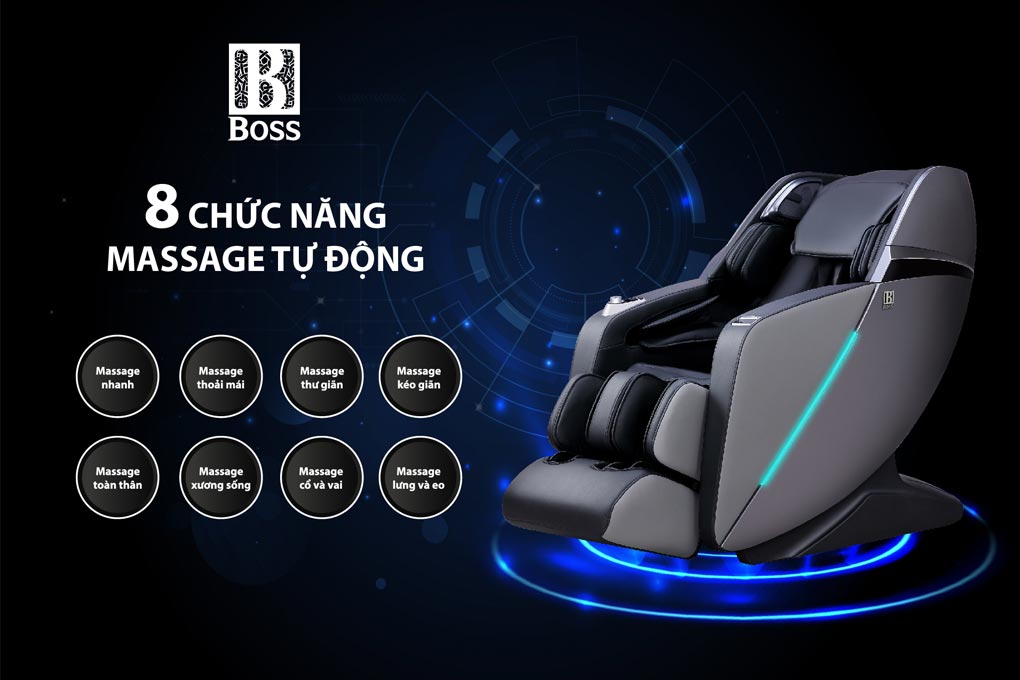 Trang bị 8 chức năng massage tự động 