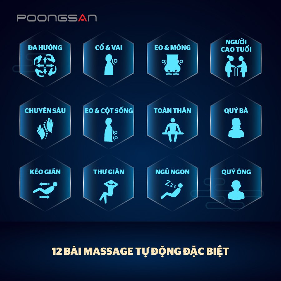 Bổ sung 12 bài massage tự động đặc biệt